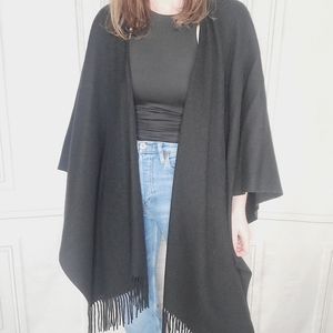 Portolano Wool Fringe Poncho
